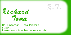 richard toma business card